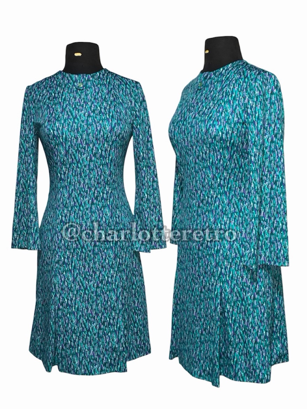 70s vtg PolyKnit Scooter Dress {Handmade}